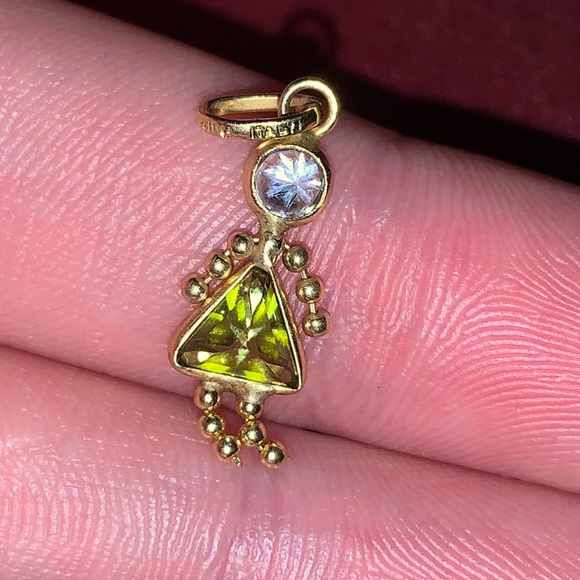 Vintage 14K Gold Little People august Pendant